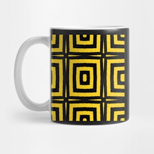 HIGHLY Visible Yellow and Black Line Kaleidoscope pattern (Seamless) 20 Mug